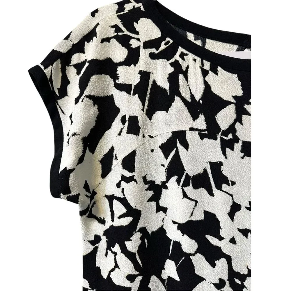 KATE SPADE Abstract Floral Print Top XS S 2 4